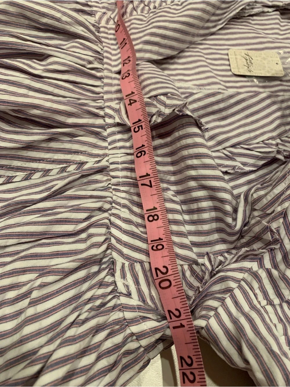We The Free Striped Ruffle Top, Size M, NWT